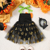 Crazy Pumpkin Tulle Romper