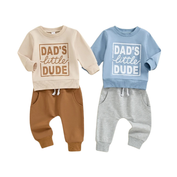 Dad's Little Dude Or Mama's Little Man Set