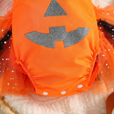 Funny Pumpkin Mesh Romper